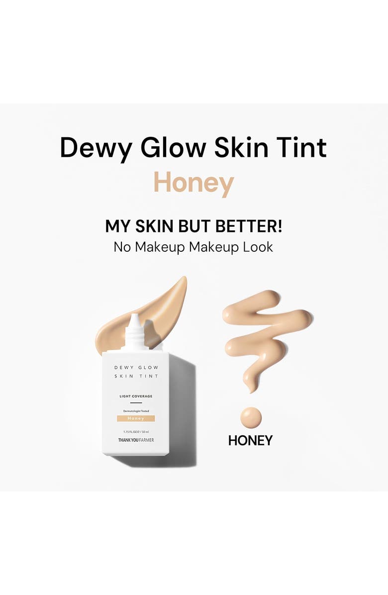 THANK YOU FARMER Dewy Glow Skin Tint Honey, Alternate, color, White