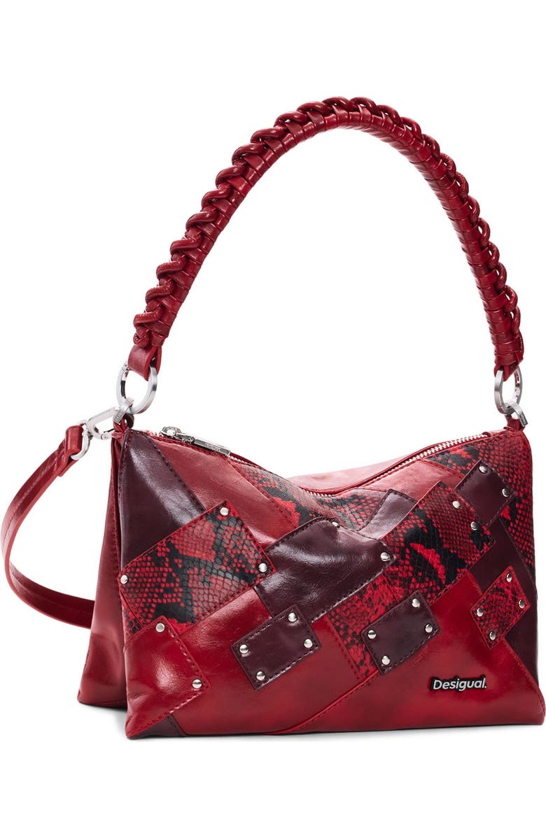 Desigual Faux Leather Crossbody Bag, Alternate, color, Red