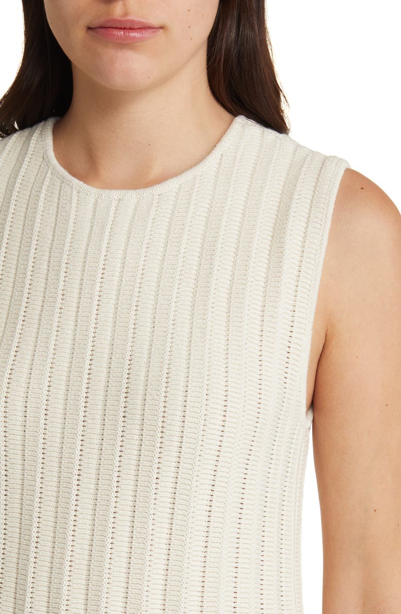 Reformation Ezra Pleated Knit Organic Cotton Minidress, Alternate, color, 