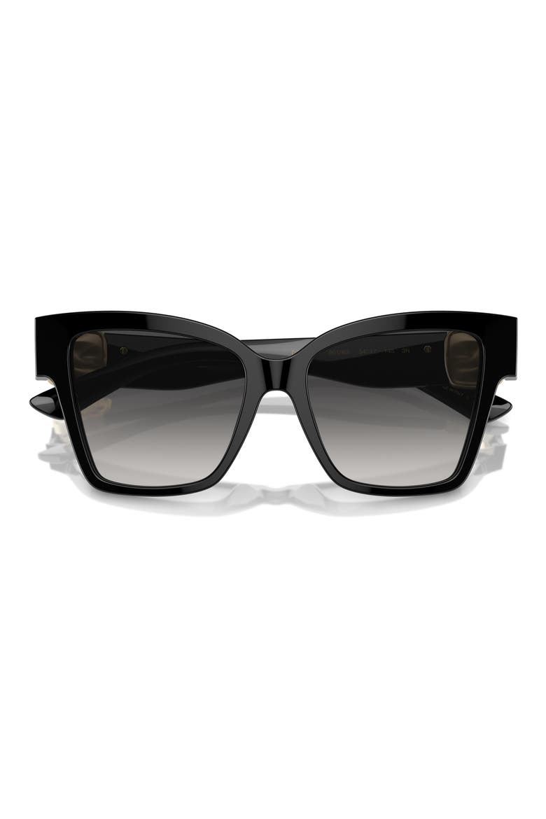 54mm Gradient Square Sunglasses, Main, color, BLACK