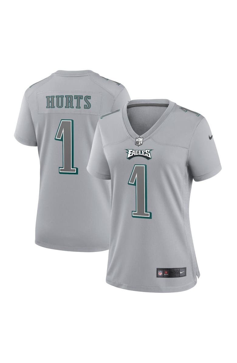 Nike Women's Nike Jalen Hurts Gray Philadelphia Eagles Atmosphere Fashion Game Jersey, Main, color, 