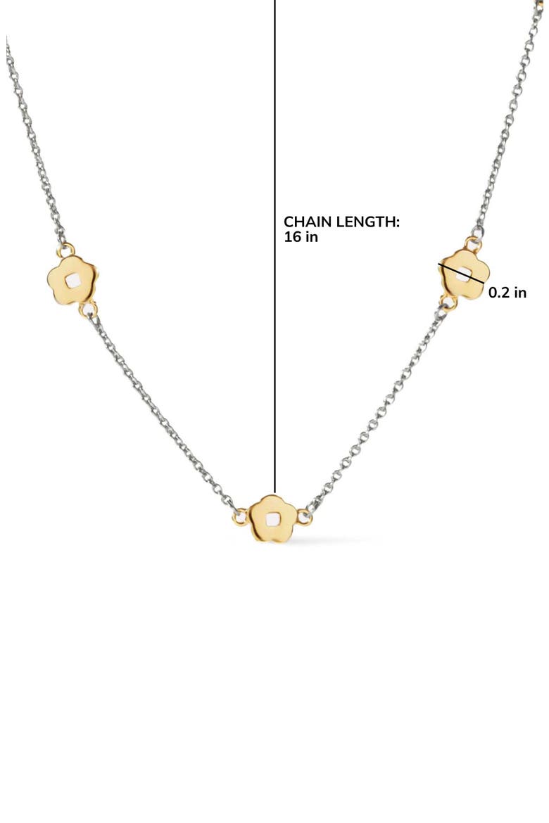 Flower Necklace - Rowena Necklace Two Tone, Alternate, color, Two Tone