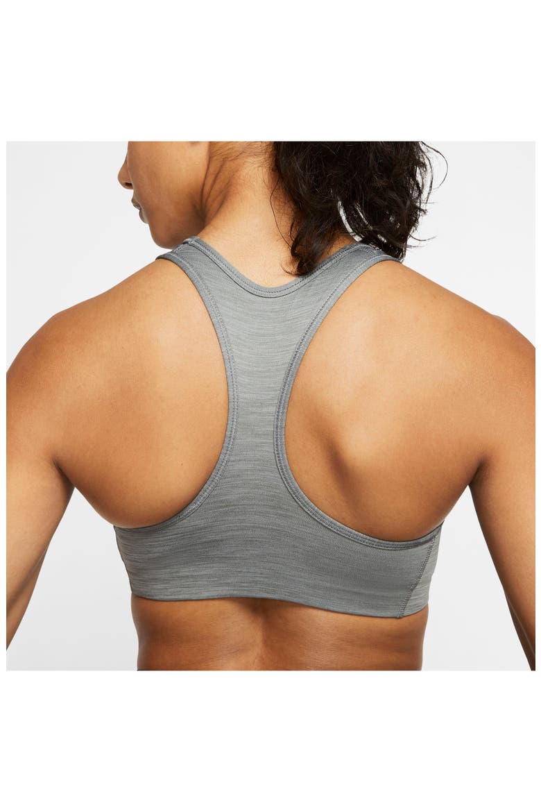 Swoosh Dri-FIT Racerback Sports Bra, Alternate, color, SMOKE GREY/ PURE/ BLACK