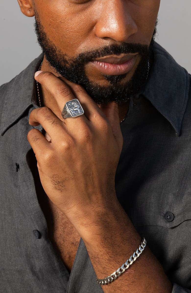 MIRANDA FRYE Men's Judah Ring, Alternate, color, Silver