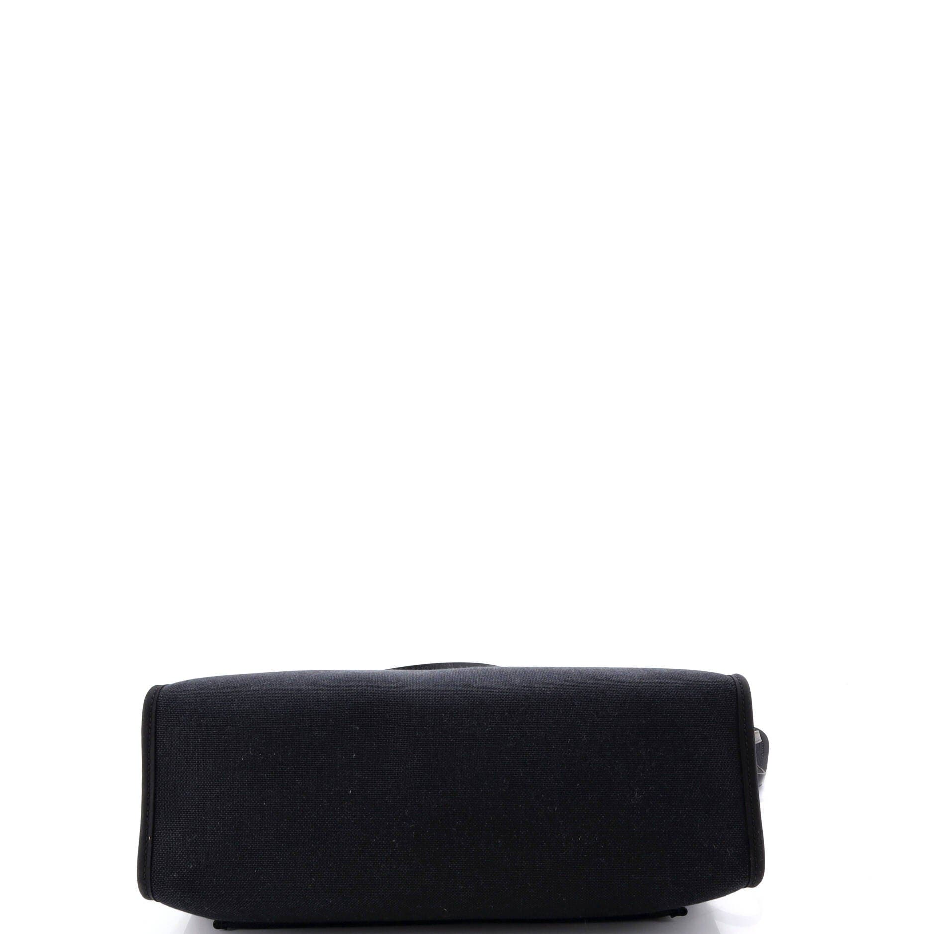 Pre-Owned Hermes Herbag Zip Leather and Toile 31, Alternate, color, Noir