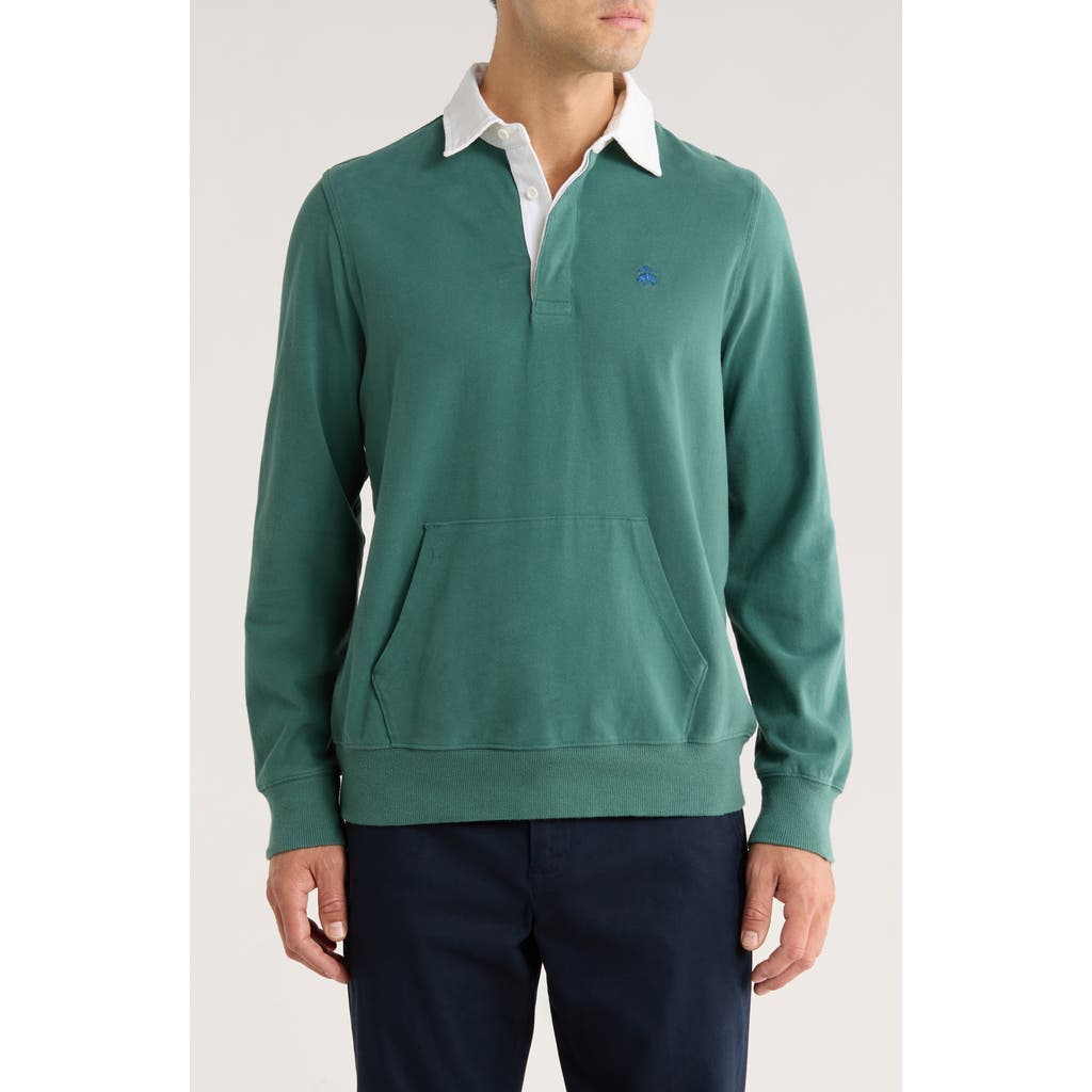 Brooks Brothers Long Sleeve Cotton Polo In Green