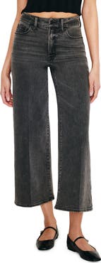 Good American Good Waist Crop Palazzo Jeans