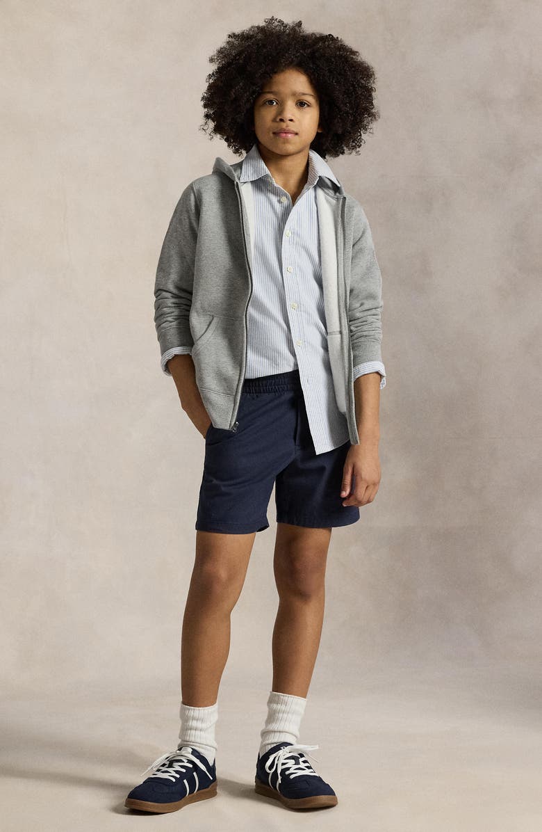 Polo Ralph Lauren Kids' Fleece Zip Hoodie, Alternate, color, Heather Grey