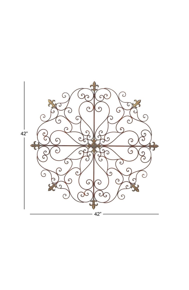 SONOMA SAGE HOME Bronze Rustic Fleur-De-Lis Metal Wall Decor, Alternate, color, 