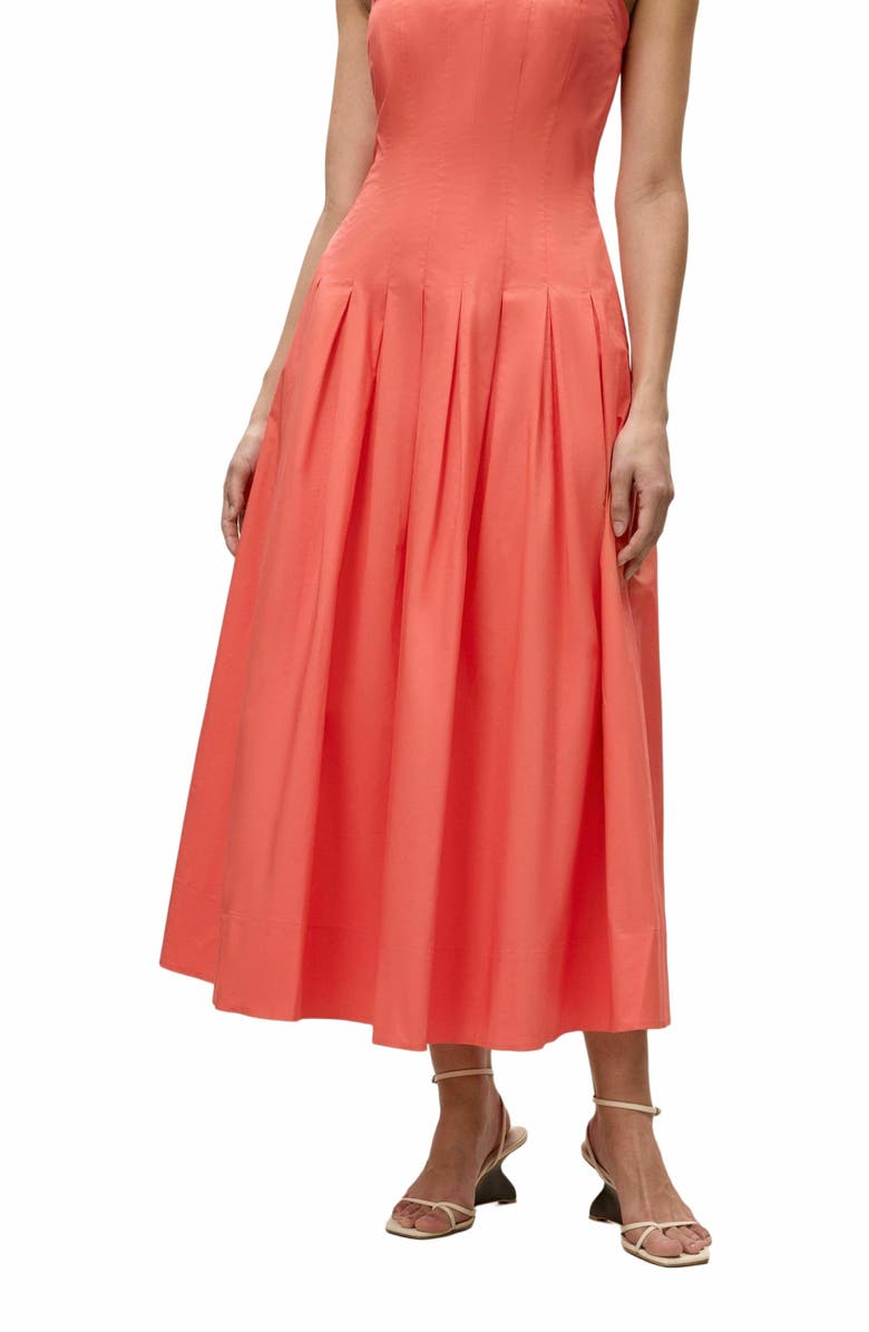 Rebecca Taylor Priya Poplin Dress, Alternate, color, Coral