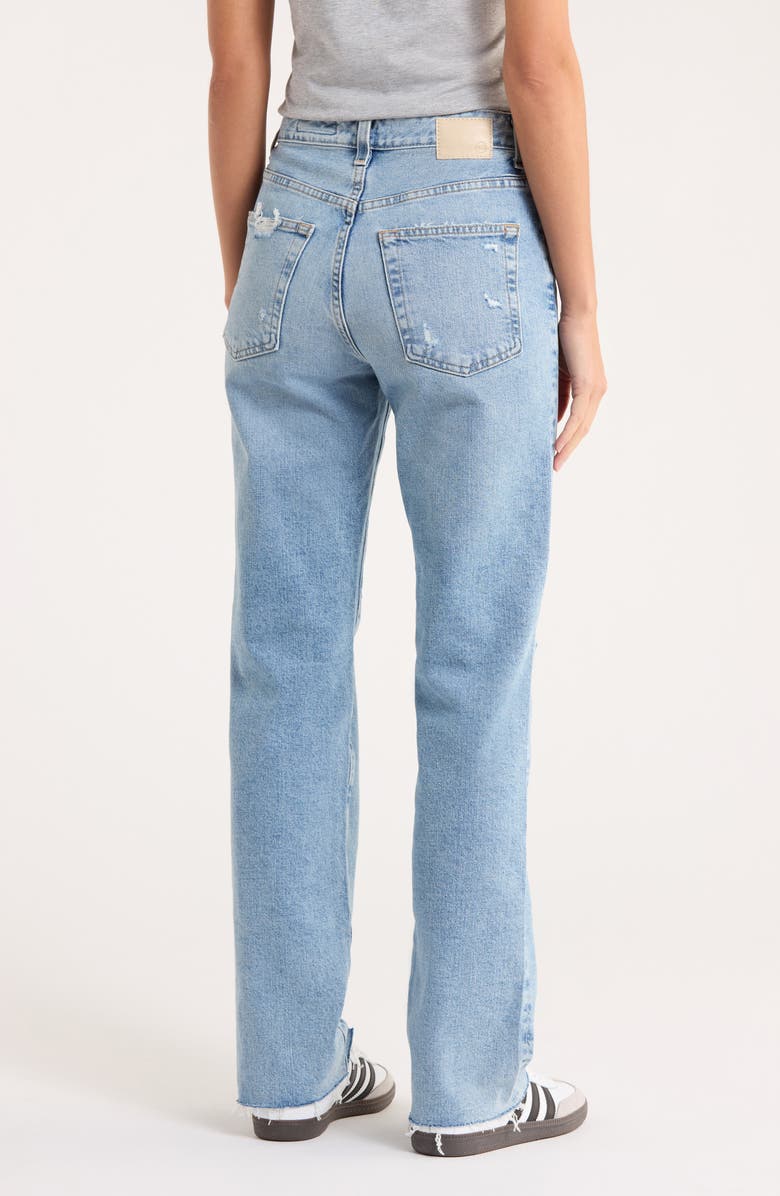 AG High Waist Raw Hem Jeans, Alternate, color, Apparition Destructed