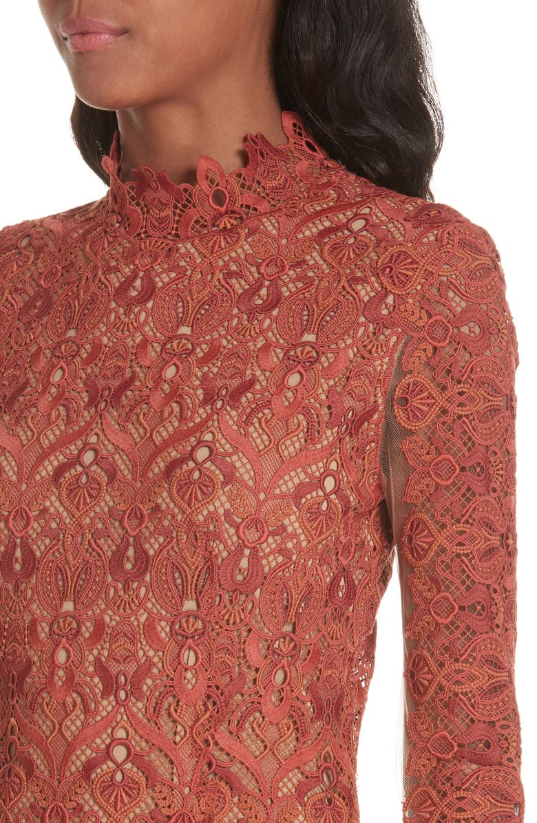 Simkhai Jonathan Simkhai Guipure Lace Layer Hem Dress, Alternate, color, 