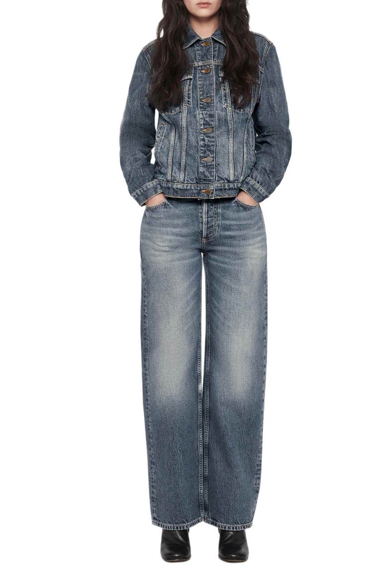 Cohen High Waist Straight Leg Jeans, Alternate, color, DARK INDIGO