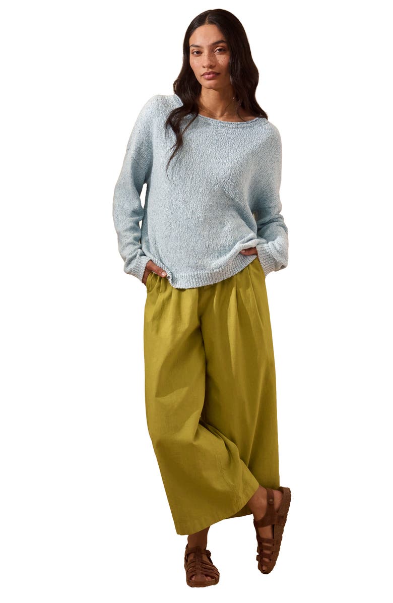 Celtic & Co. Silk Blend Boat Neck Sweater, Alternate, color, Sky Blue