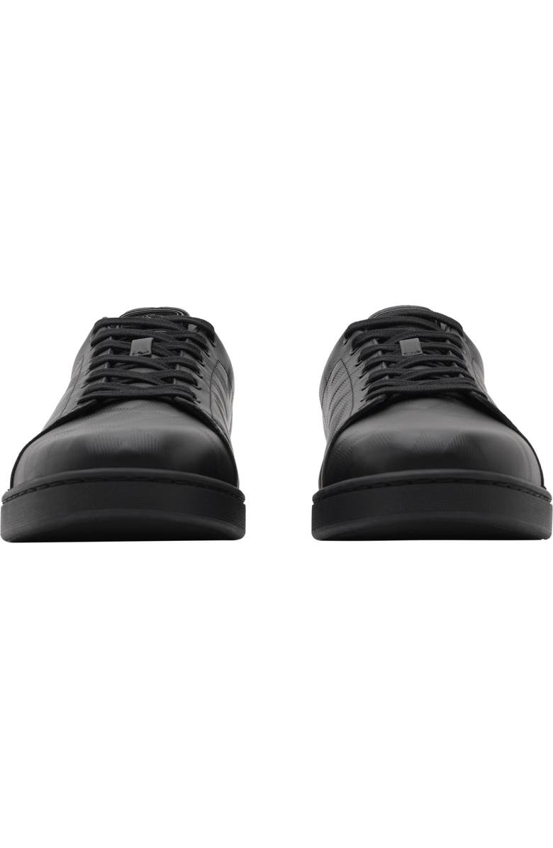 Burberry Embossed Check Leather Set Sneakers, Alternate, color, Black