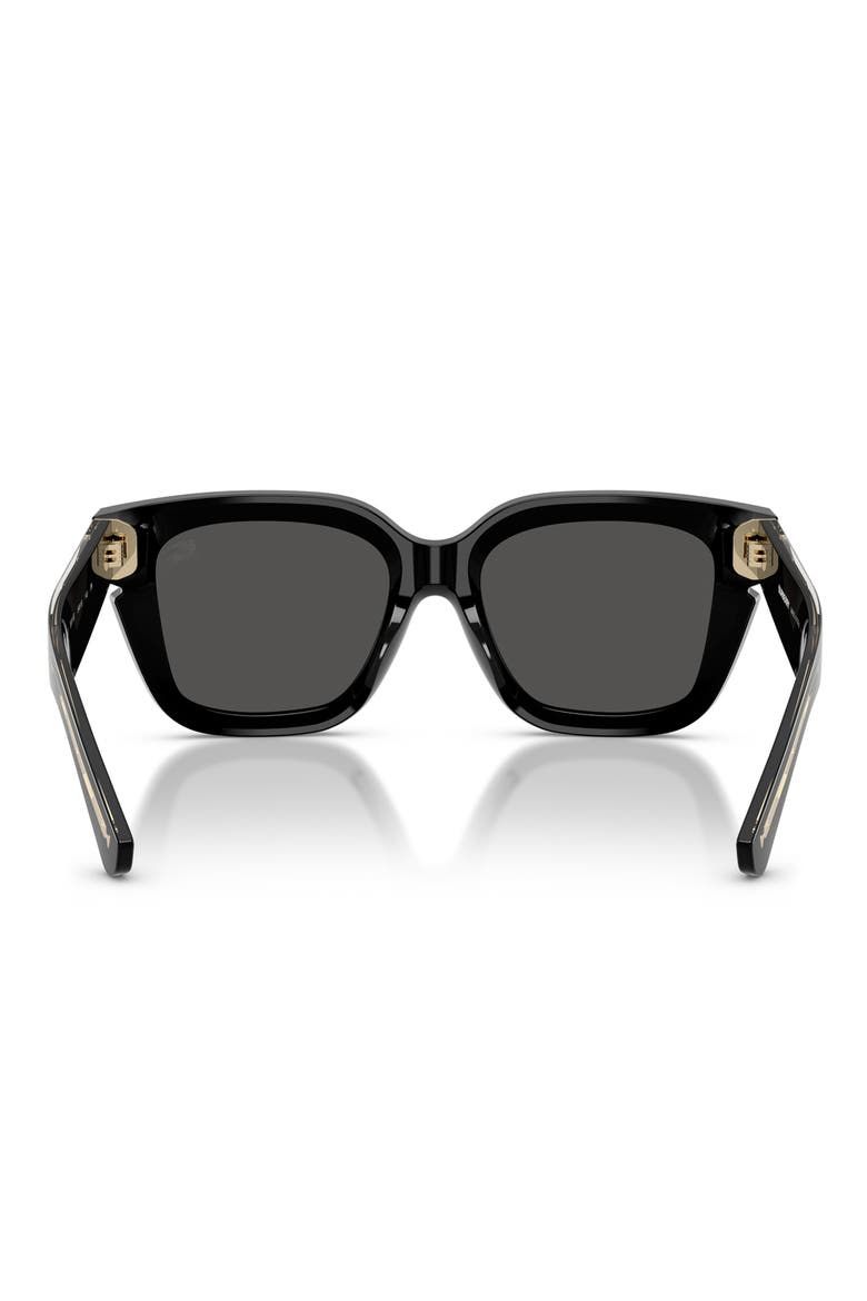 54mm Square Sunglasses, Alternate, color, BLACK / DARK GREY