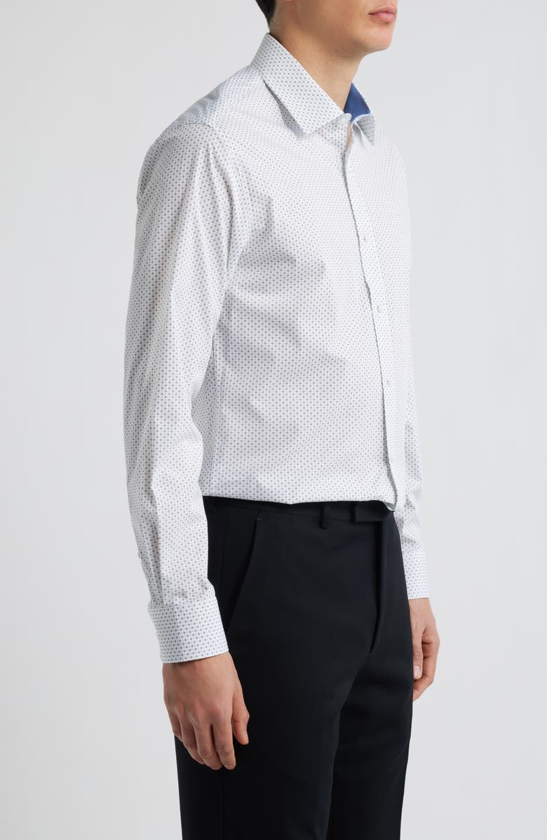 DANIEL HECHTER Paris Modern Fit Neat Floral Print Cotton Dress Shirt, Alternate, color, 