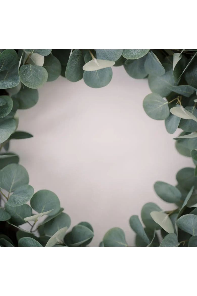 30" Artificial Eucalyptus Wreath, Alternate, color, Green