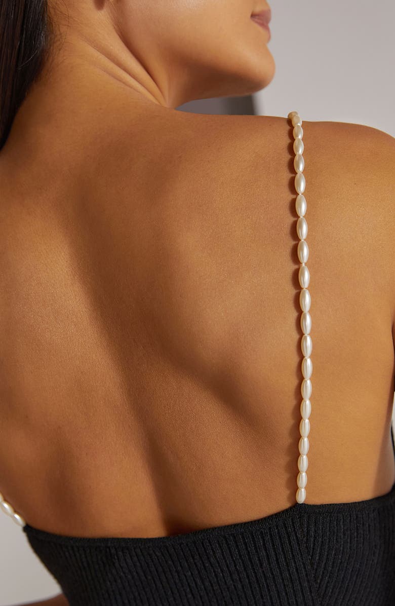 Favorite Daughter Imitation Pearl Strap Dress, Alternate, color, 