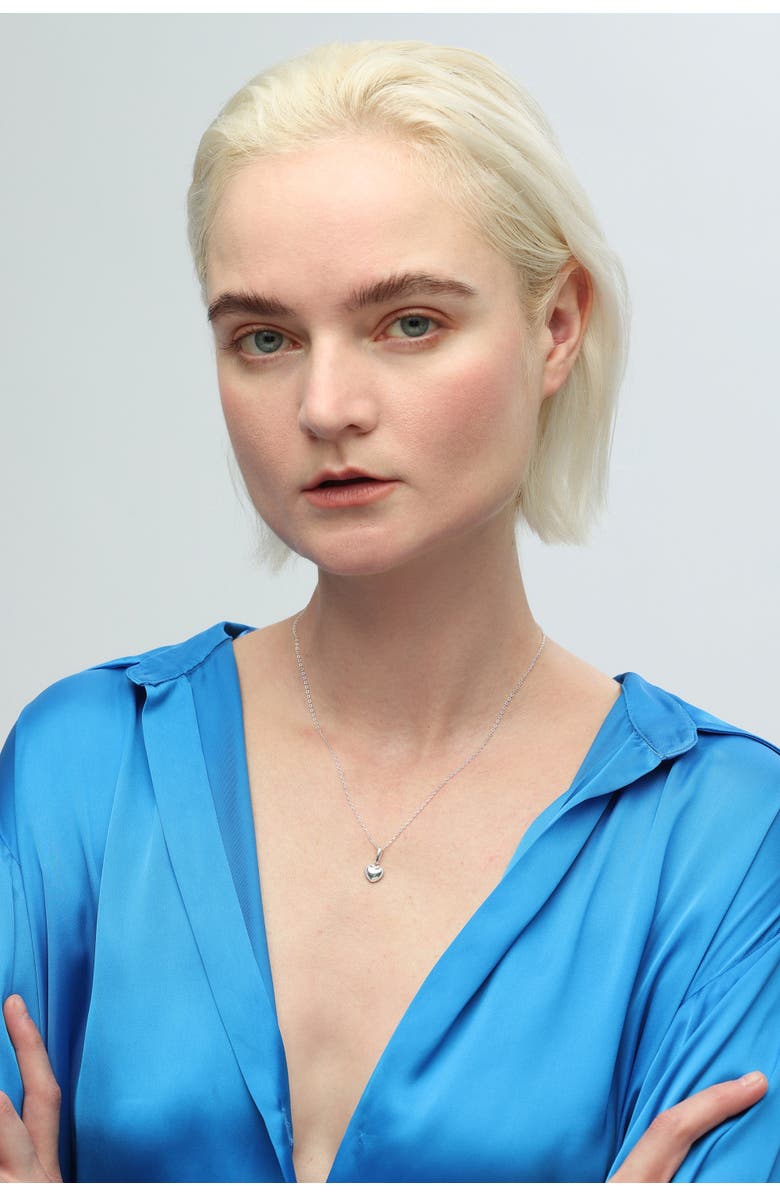 Classicharms Dainty Sterling Silver Heart Pendant Necklace, Alternate, color, Silver