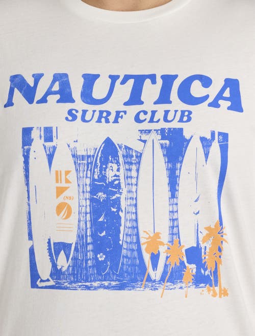 Nautica Big & Tall Surf Club Graphic Tee In White
