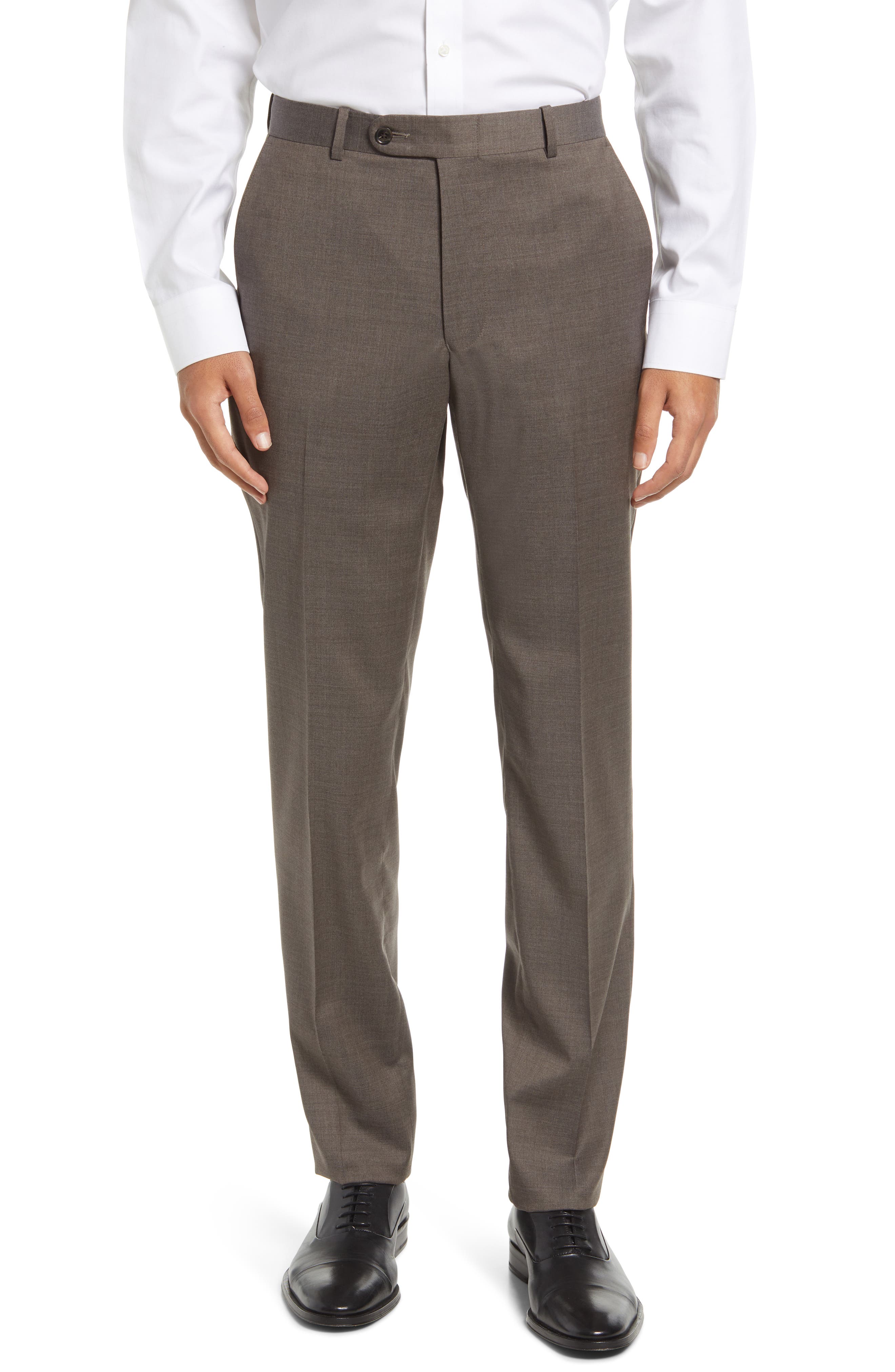 Peter Millar Harker Flat Front Stretch Wool Twill Dress Pants