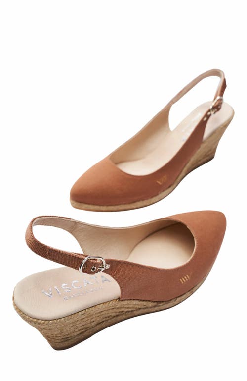 Viscata Palomera Canvas Espadrille Wedges In Brown