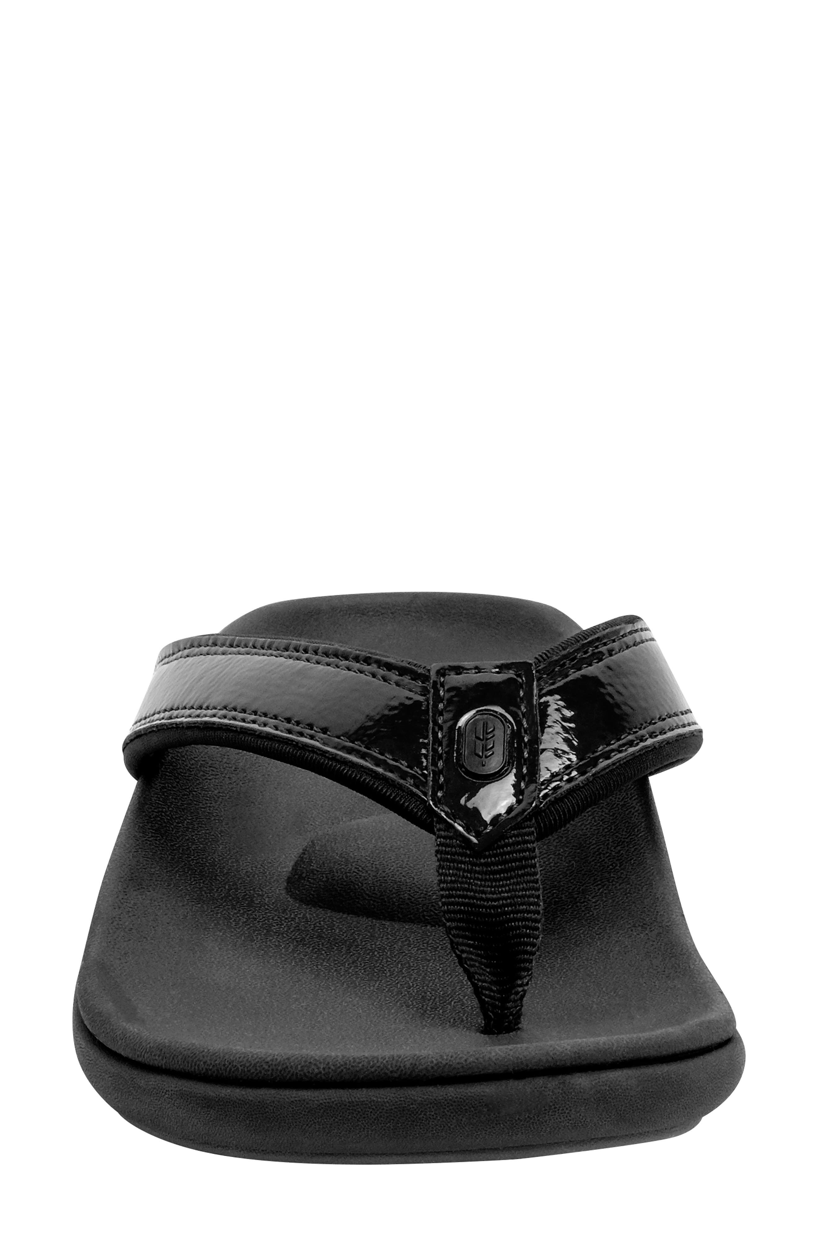 Revitalign Yumi Nuevo Orthotic Water Resistant Flip Flop, Alternate, color, Black