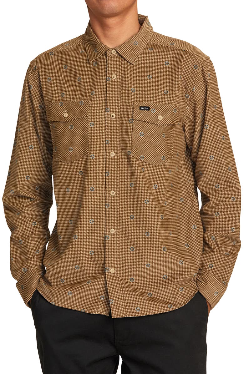 RVCA Freeman Corduroy Button-Up Shirt, Main, color, 