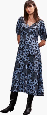 Ro&Zo Daisy Print Ruched Front Dress