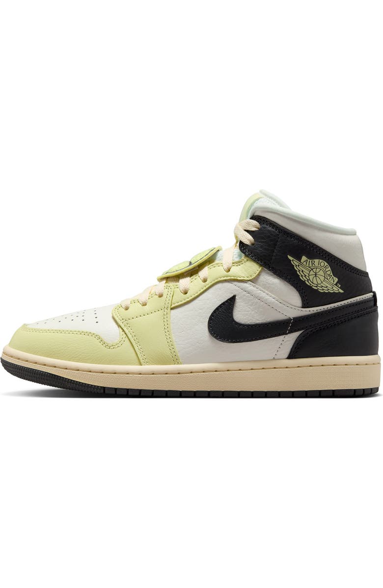 Jordan Air Jordan 1 Mid SE Velvet Basketball Sneaker, Alternate, color, 130 Sail/Lmngrn