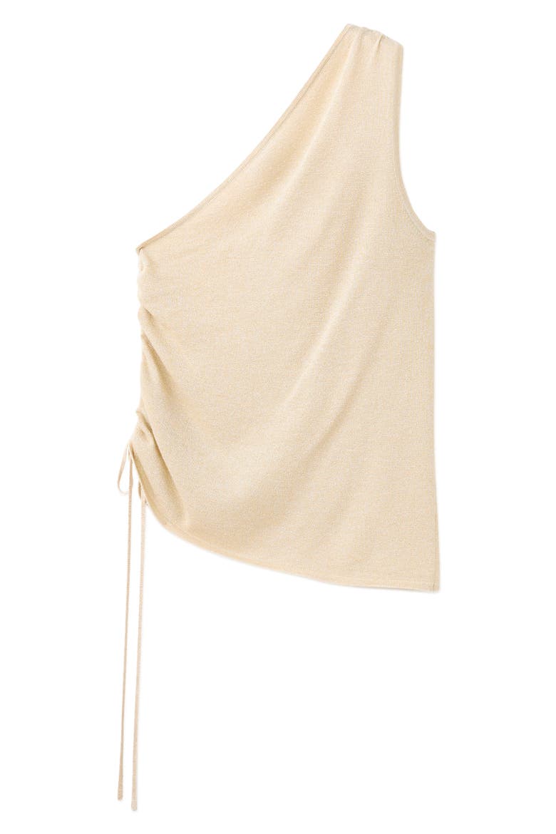 Asymmetric Metallic Sleeveless Top, Alternate, color, GOLD