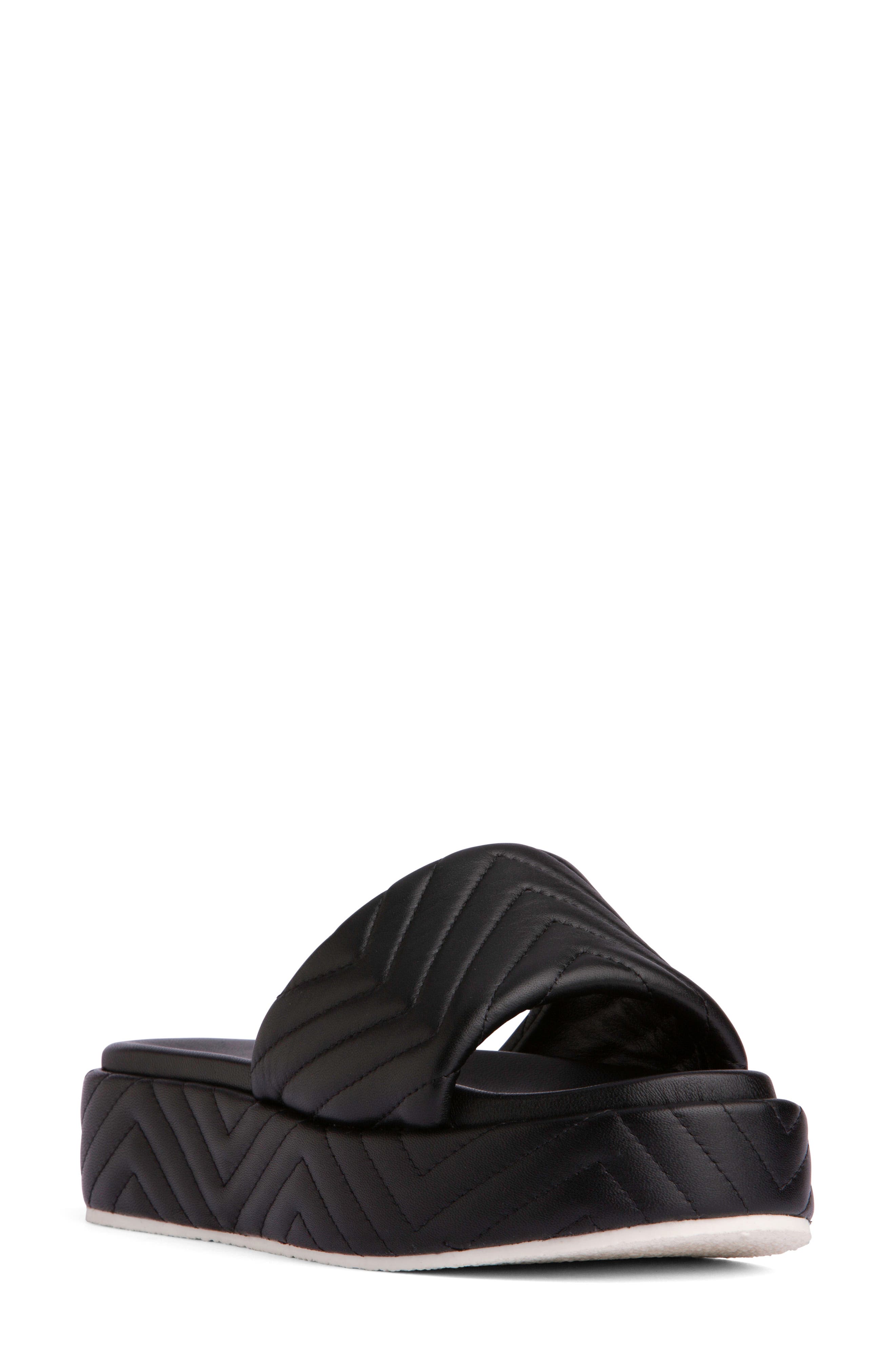 BEAUTIISOLES Deedee Platform Slide Sandal, Main, color, Black