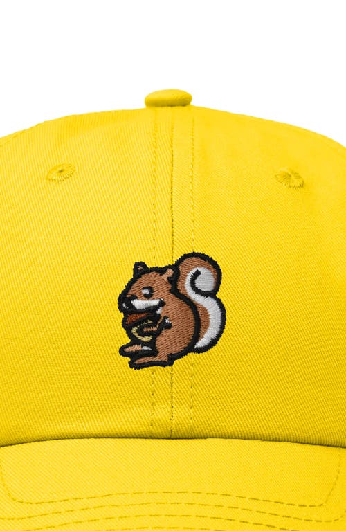 Dalix Squirrel Embroidered Outdoor Cap In Gold
