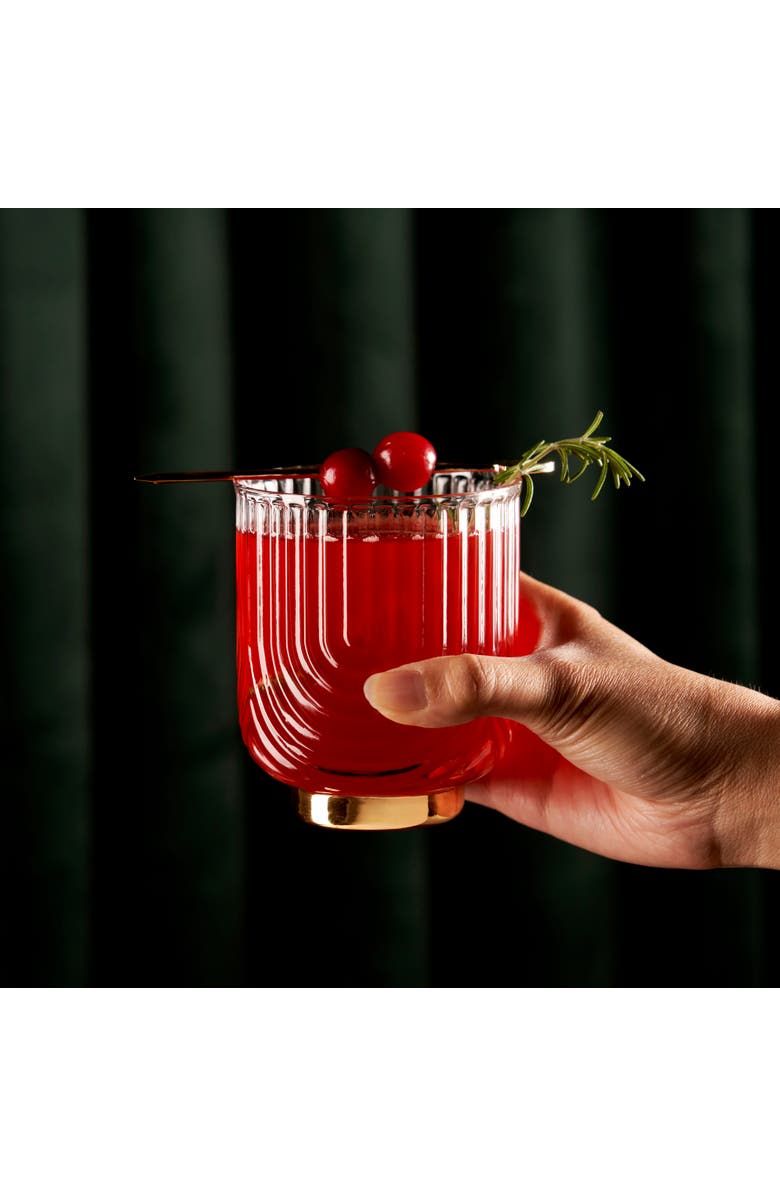 Viski Deco Gatsby Tumblers Set of 2, Alternate, color, Clear