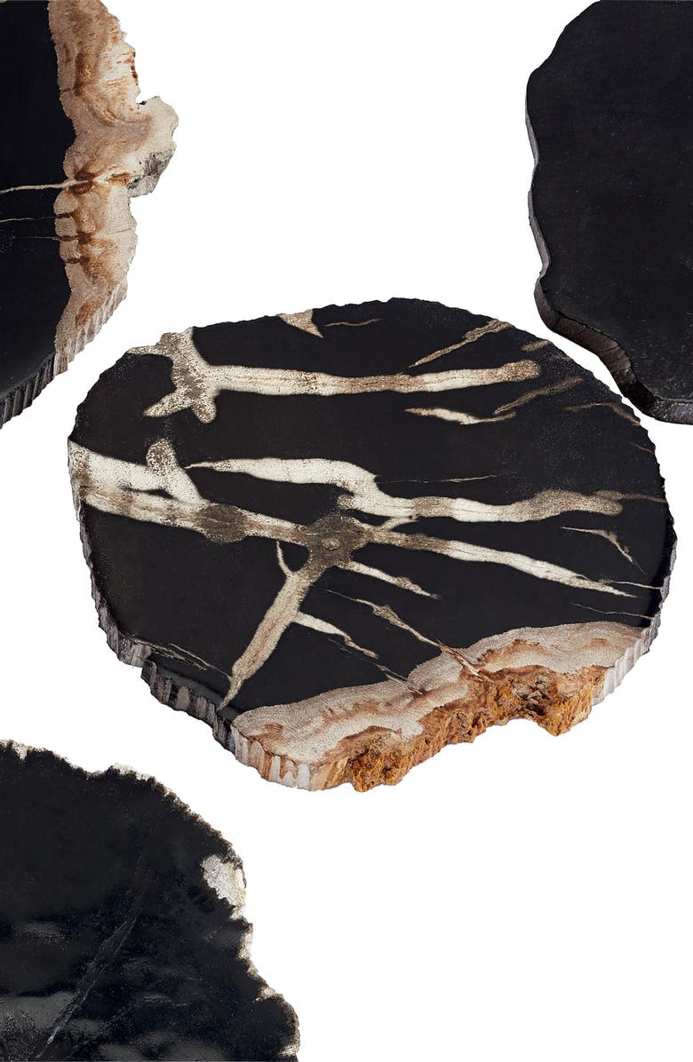 Soho Home Balfern Set of 4 Petrified Wood Coasters, Alternate, color,