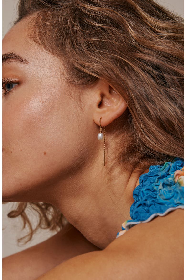 Eleanor Pearl Earring, Alternate, color, Pearl