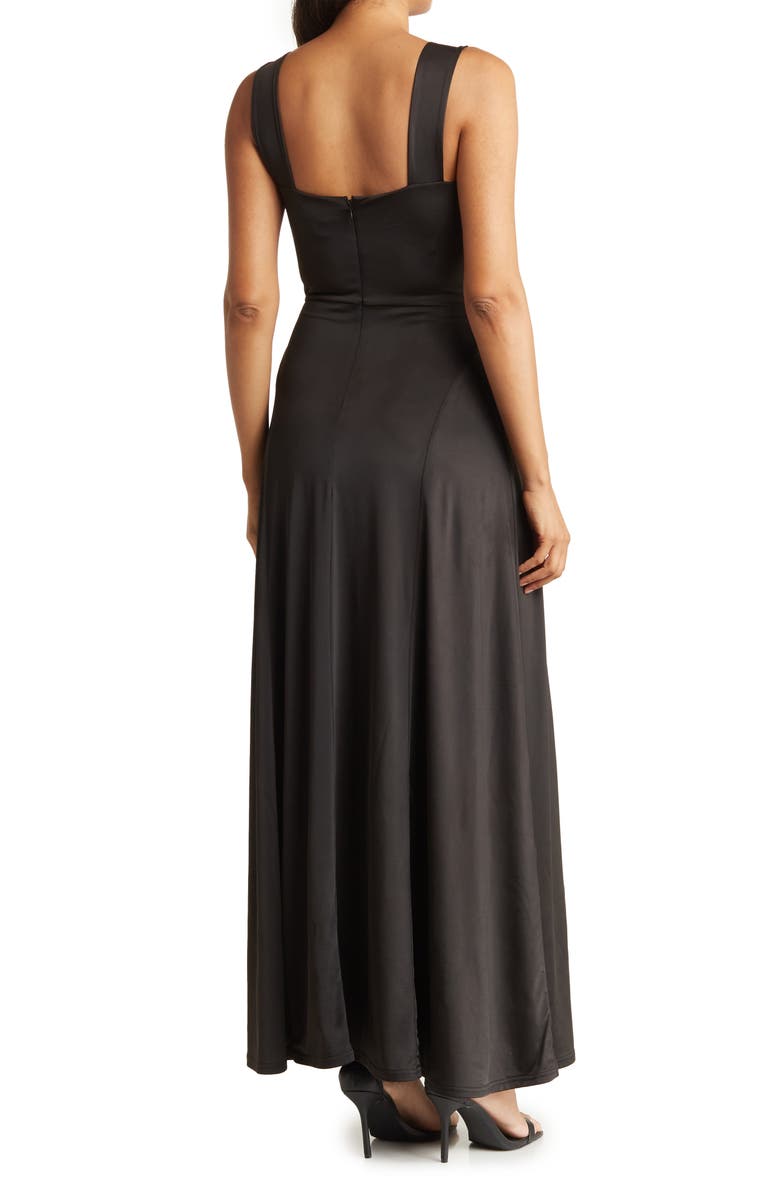 Love By Design Geneva V-Neck Sleeveless Maxi Dress, Alternate, color, Black