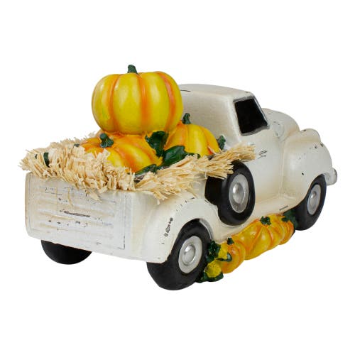 Northlight Truck Full Of Pumpkins And Hay Thanksgiving Decoration In Multi
