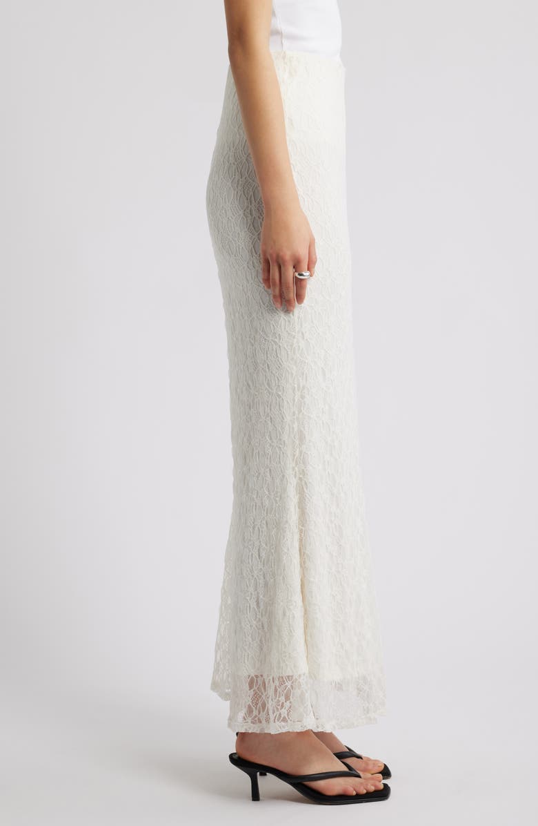 Open Edit Sheer Lace Maxi Skirt, Alternate, color, Ivory