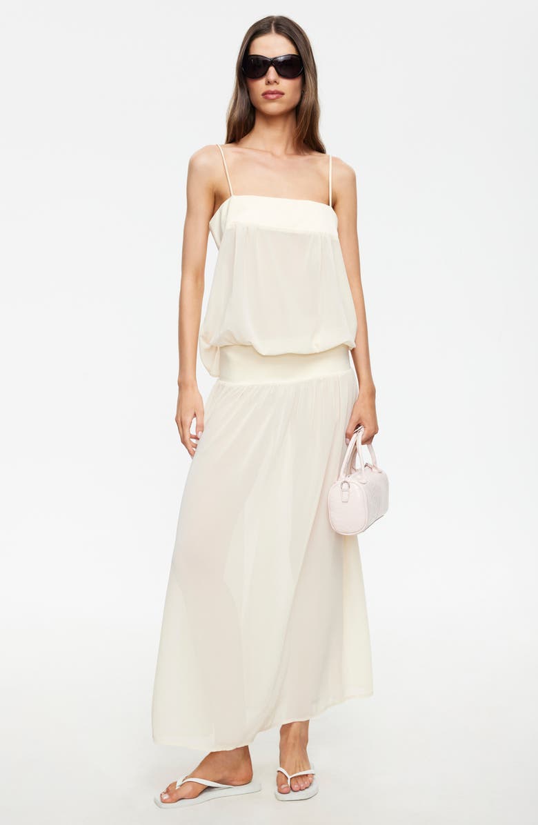 LIONESS Gracia Sleeveless Chiffon Maxi Dress, Alternate, color, Honey
