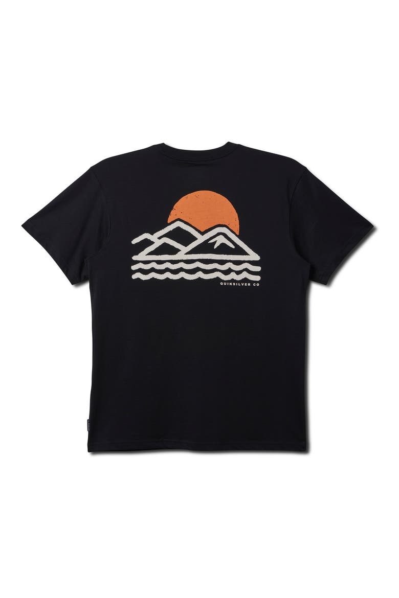 Blue Lines Graphic T-Shirt, Alternate, color, BLACK