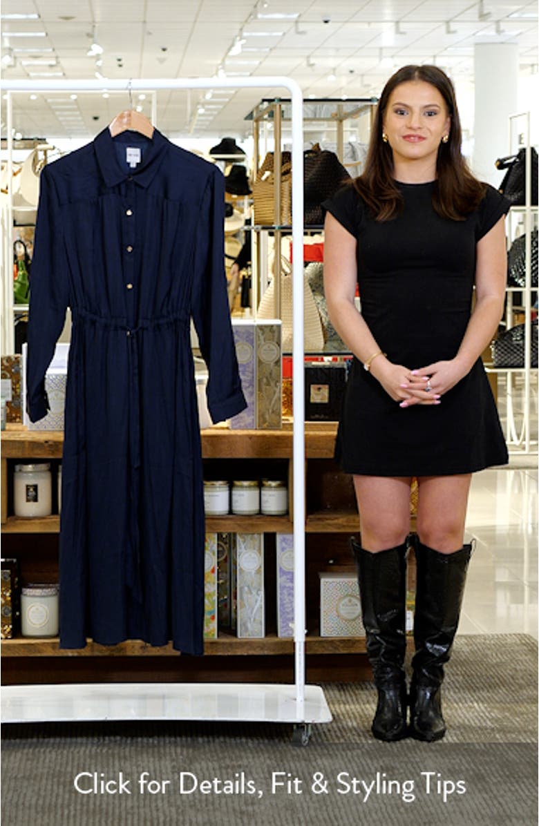 Julie Crinkle Satin Midi Dress, sales video thumbnail