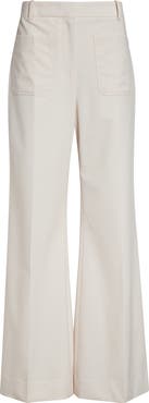 Victoria Beckham Alina High Waist Stretch Flare Leg Pants