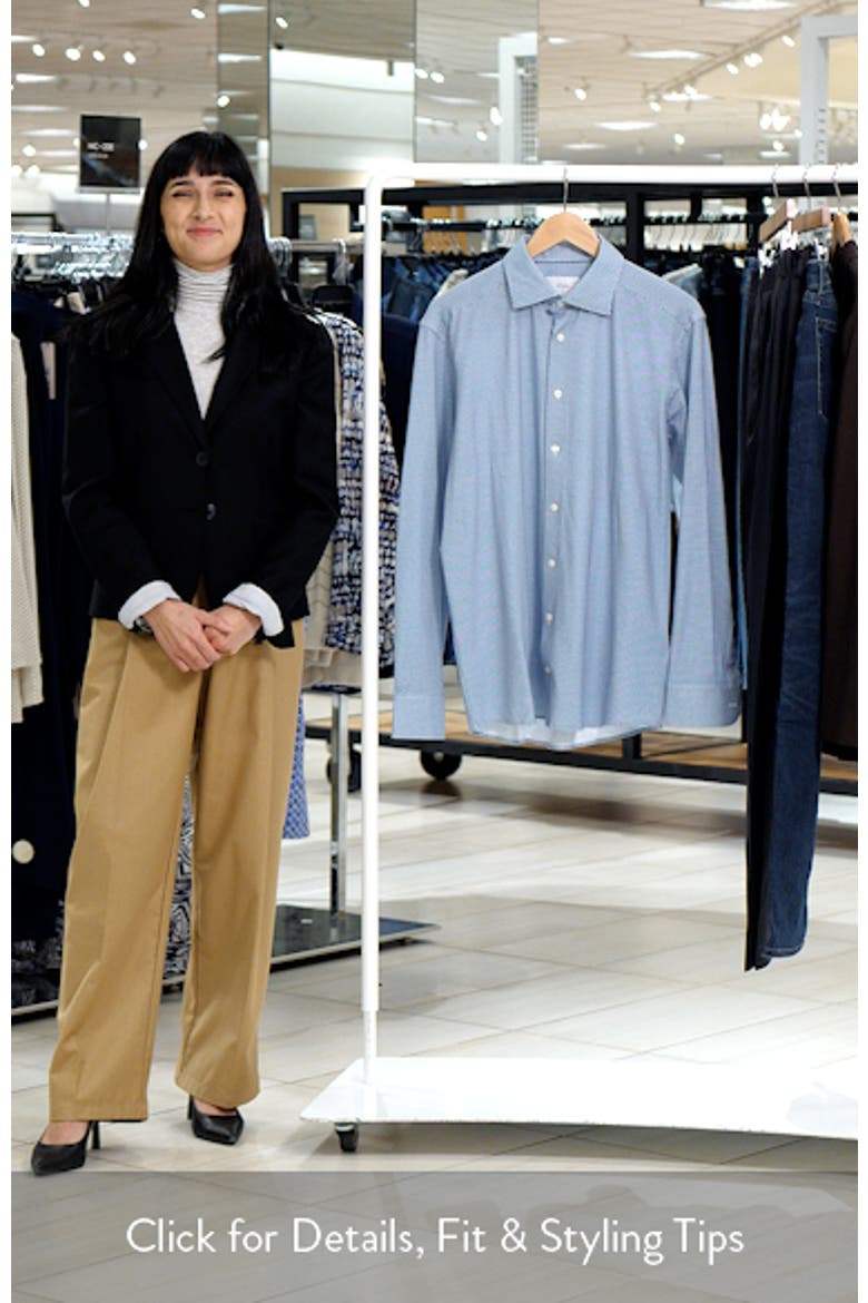 Slim Fit Geo Stretch Jersey Dress Shirt video