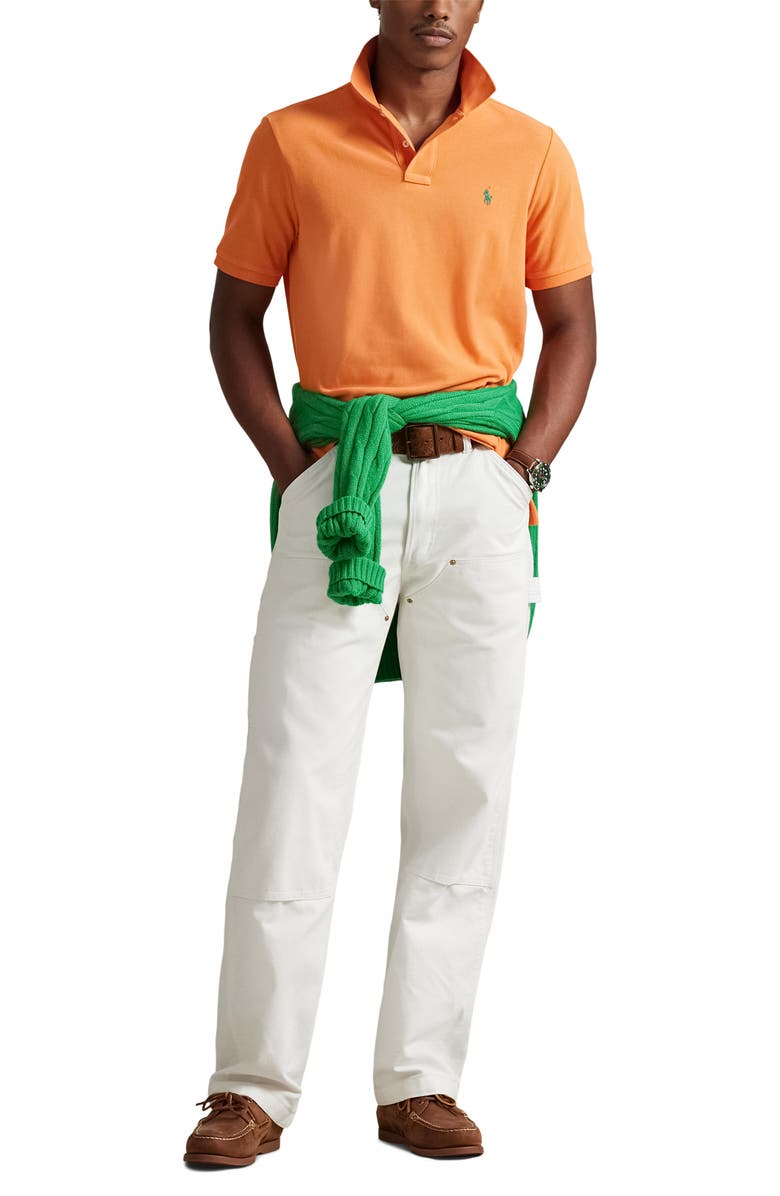 Polo Ralph Lauren The Iconic Cotton Piqué Polo, Alternate, color, Kona Orange