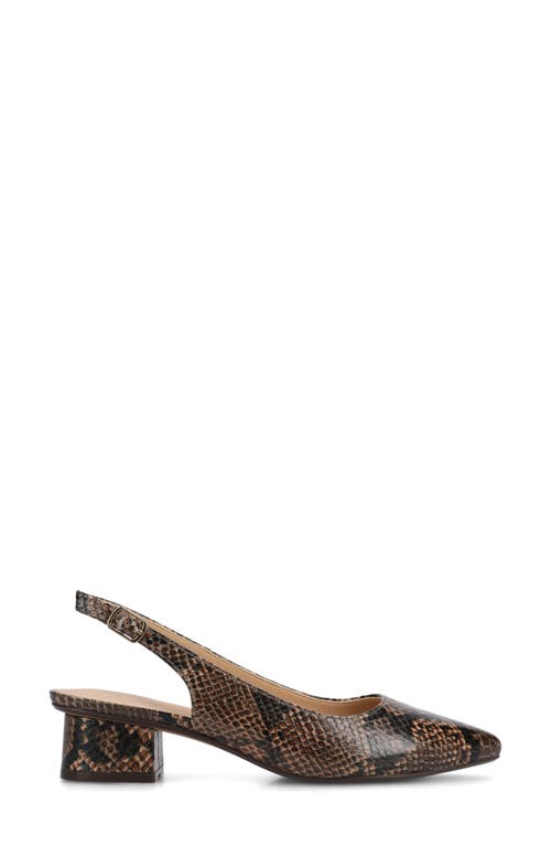 Journee Collection Sylvia Slingback Pump In Animal Print
