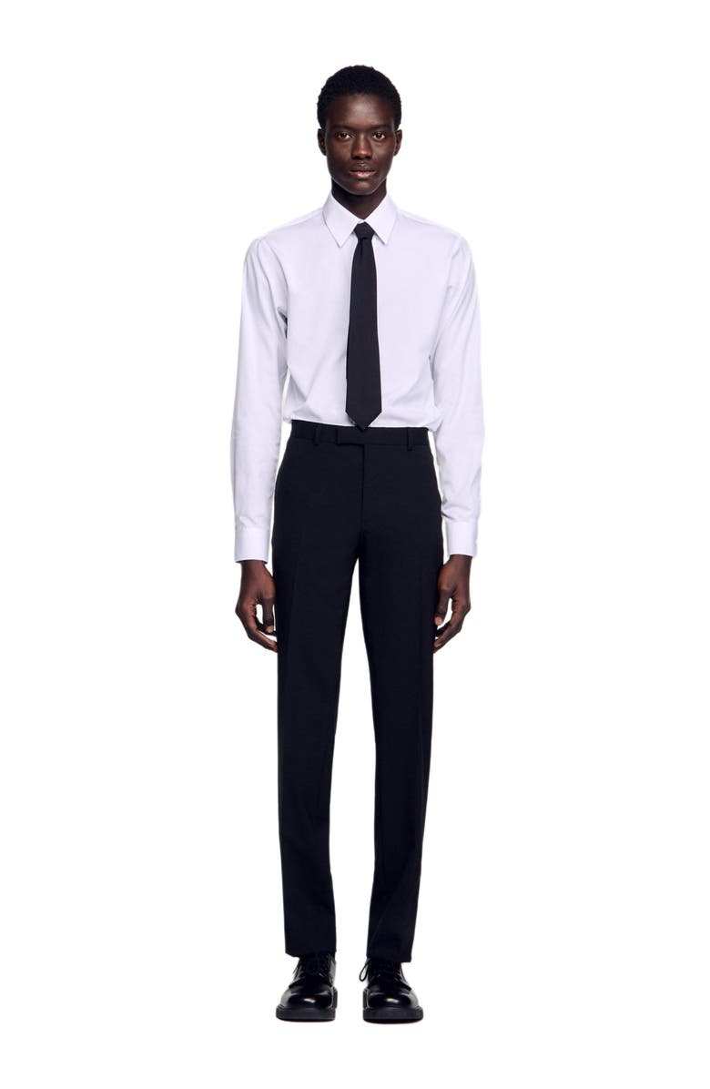 SANDRO Classic suit trousers, Alternate, color, Black