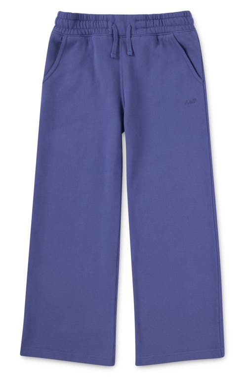 Abercrombie Kids Kids' Essential Wide Leg Fleece Sweatpants In Blue