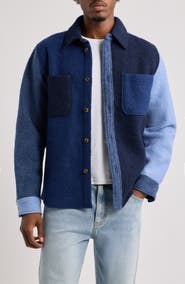 Les Deux Wool Colorblocked Overshirt